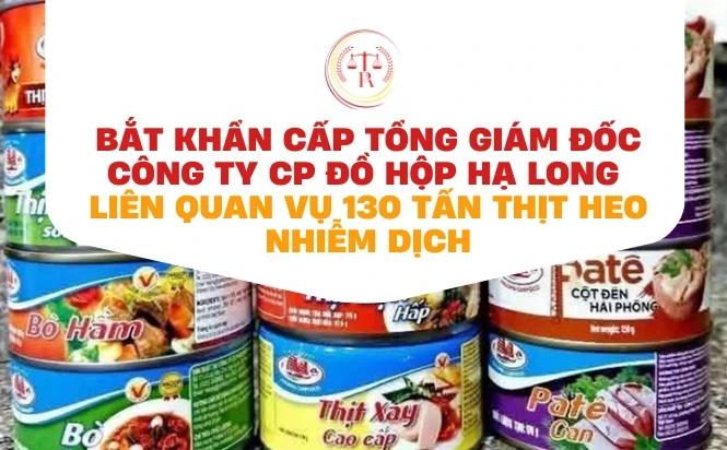 Bắt khẩn cấp Tổng Giám đốc Công ty CP Đồ hộp Hạ Long liên quan vụ 130 tấn thịt heo nhiễm dịch
